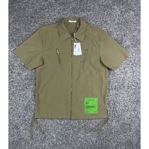 Helmut Lang Beige Zip Front Shirt Men's Size Small